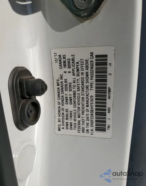 2018 Honda Civic Si from USA, damaged, VIN 2HGFC3A58JH751679